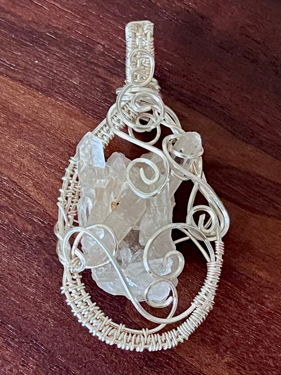 Wire Wrapped Quartz Crystal Cluster