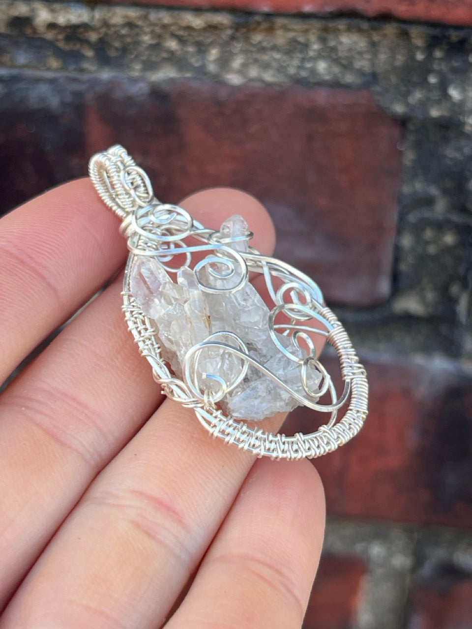 Wire Wrapped Quartz Crystal Cluster