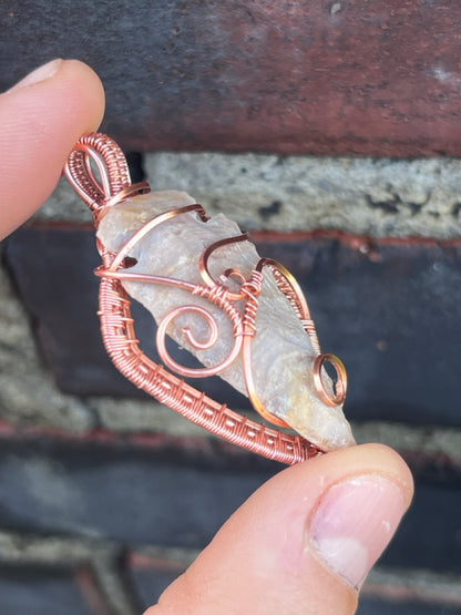 Copper Wire Wrapped Arrowhead