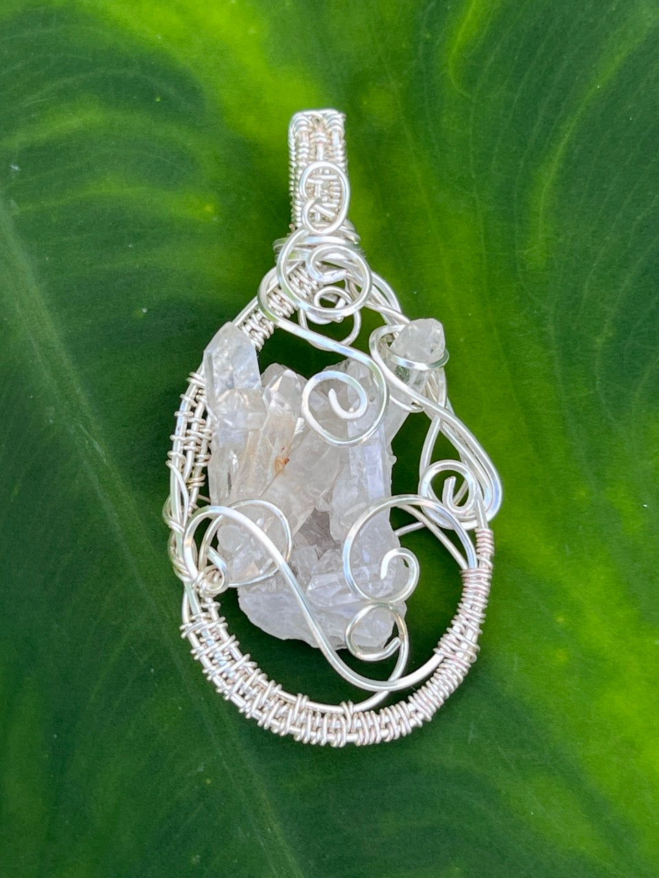 Wire Wrapped Quartz Crystal Cluster