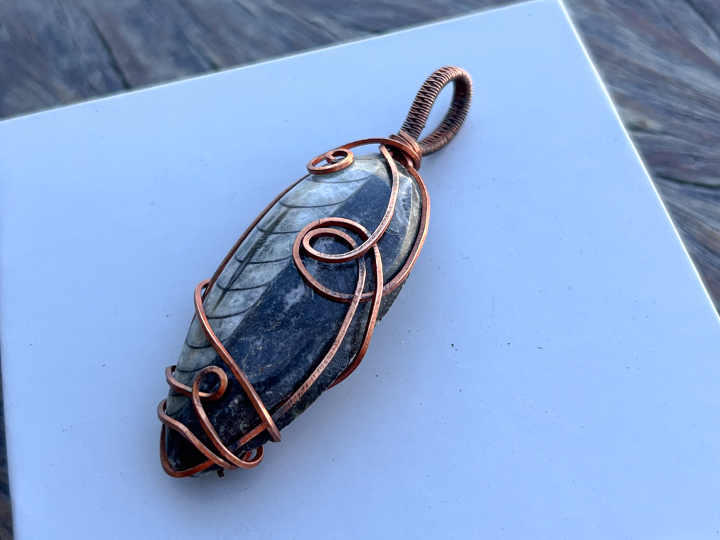 Ancient Orthoceras Pendant