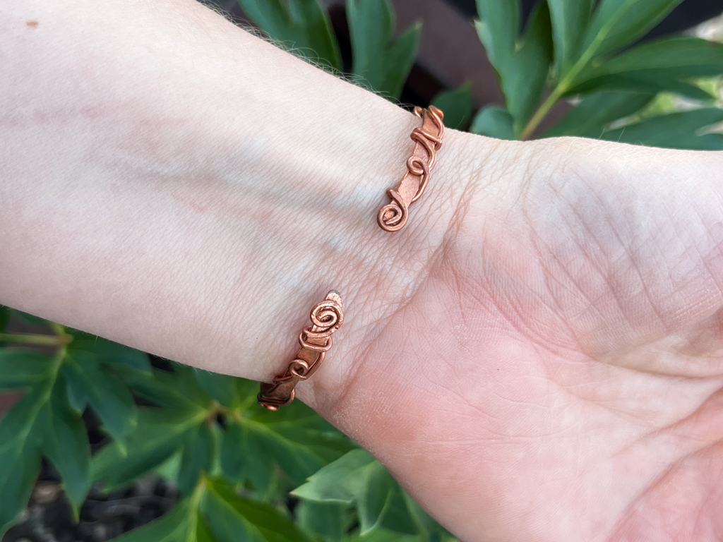 Copper Orange Agate Cuff