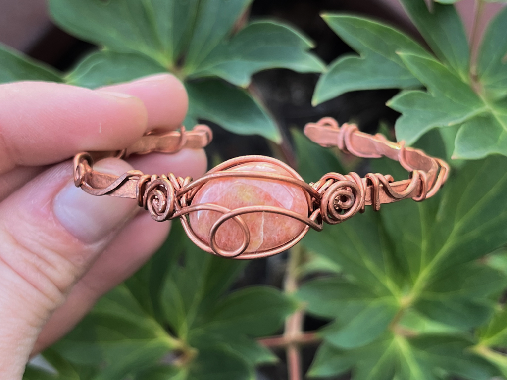 Copper Orange Agate Cuff