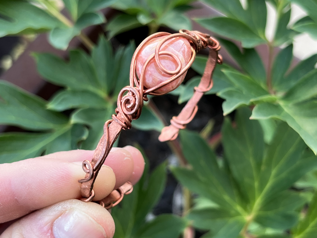 Copper Orange Agate Cuff