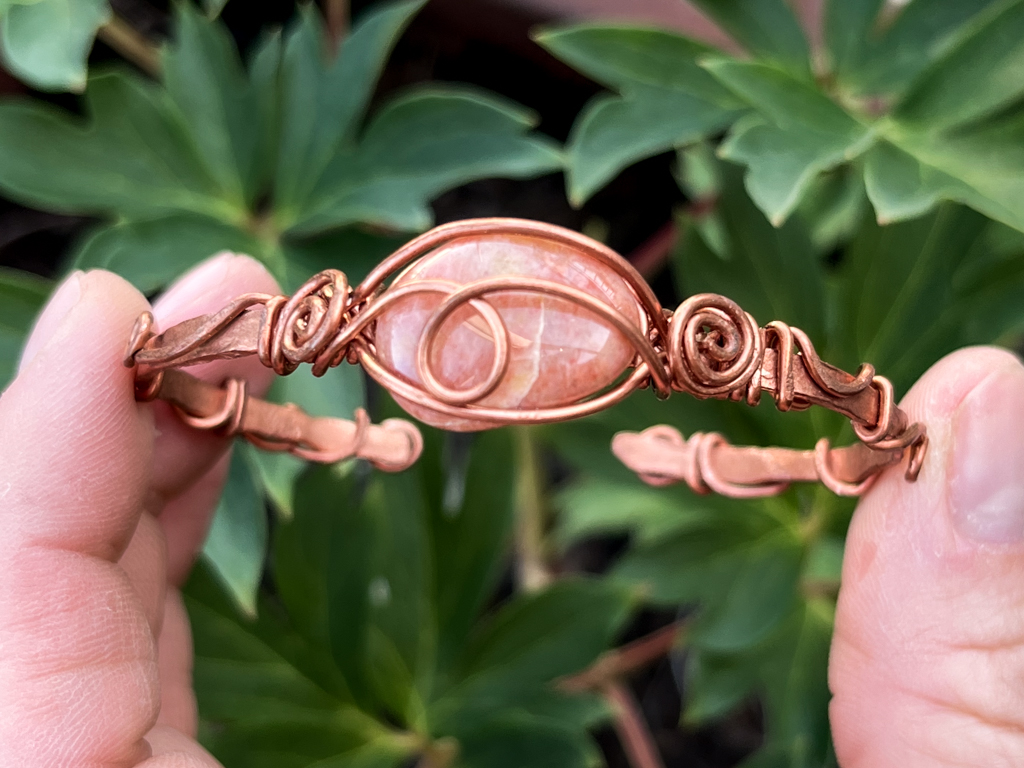 Copper Orange Agate Cuff