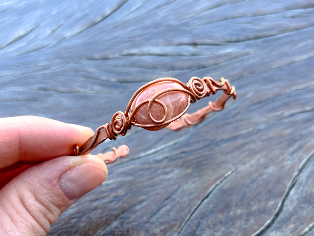 Copper Orange Agate Cuff
