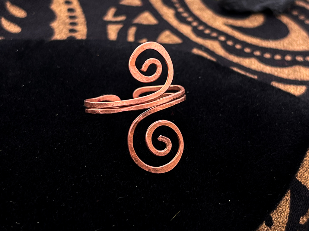 Hammered Spiral Ring