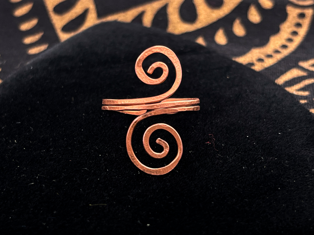 Hammered Spiral Ring
