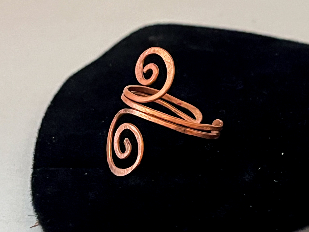 Hammered Spiral Ring