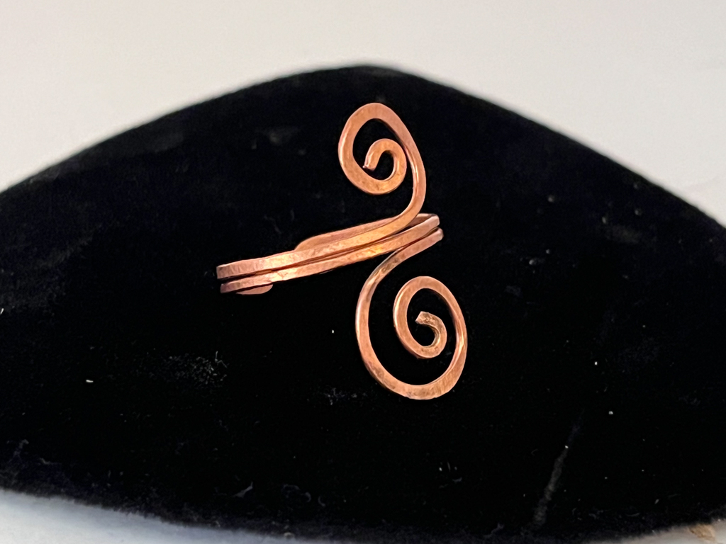 Hammered Spiral Ring