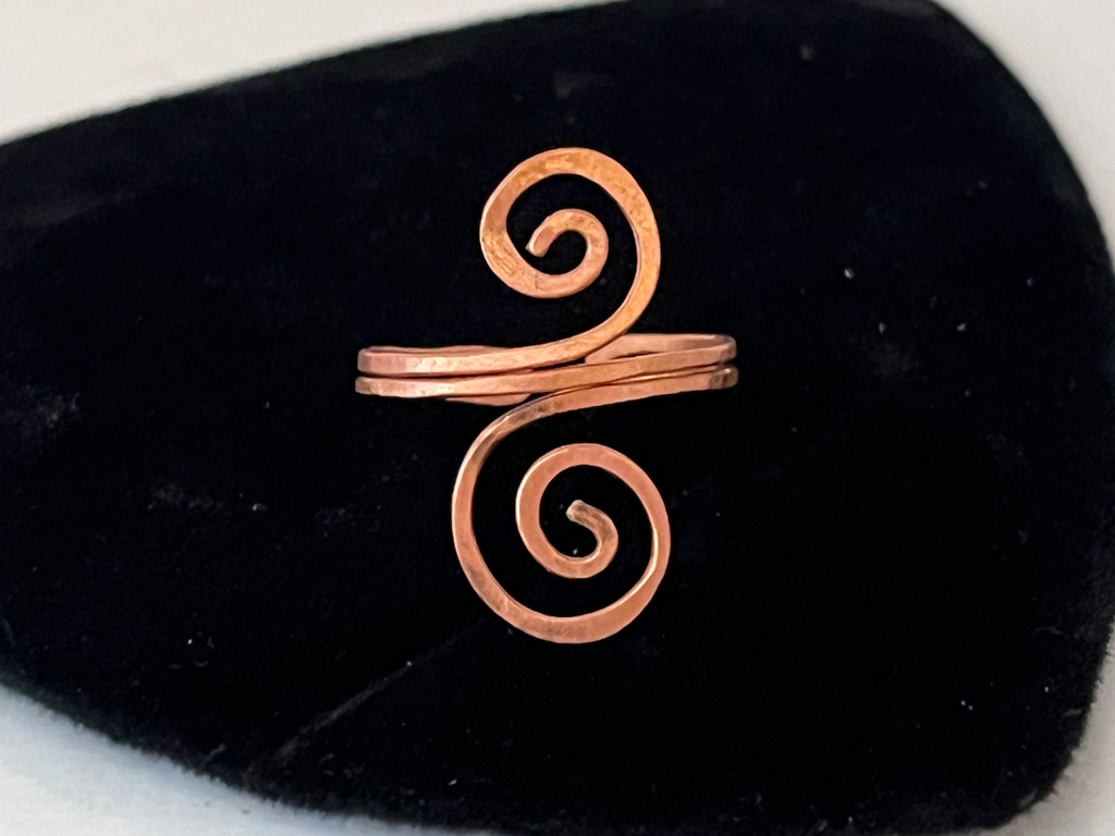 Hammered Spiral Ring