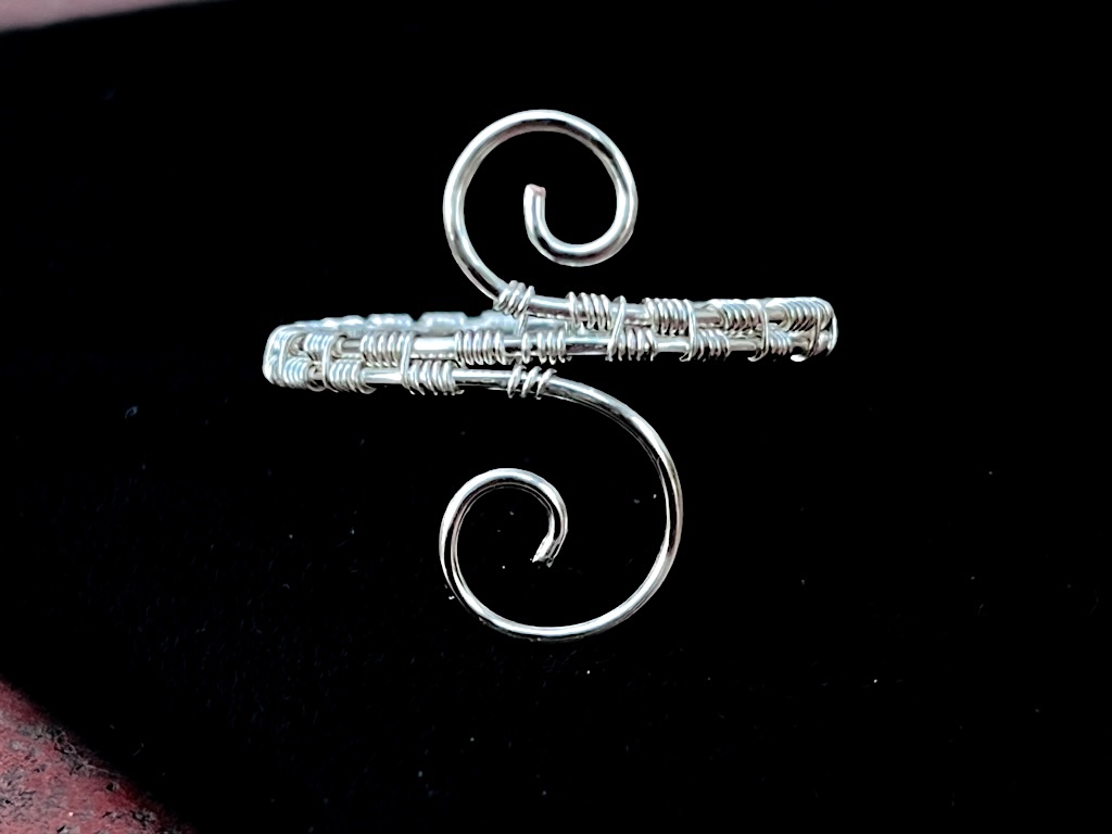 Silver Spiral Woven Ring